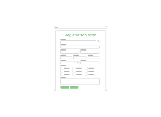 Build dynamic registration forms